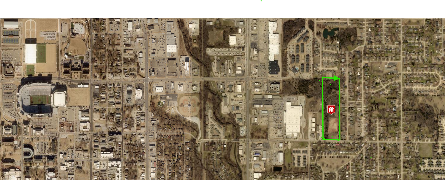10 Acres Clear Phase 1 -Apartment or Housing site: SITE PLAN Outlined